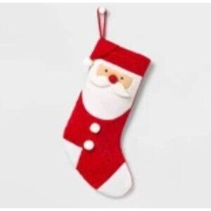 20" Santa Character Christmas Stocking - Wondershop™ Red Holiday Decor